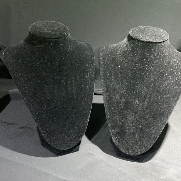 Set/5 Black Velvet Jewelry Display Stands - Picture 9 of 17